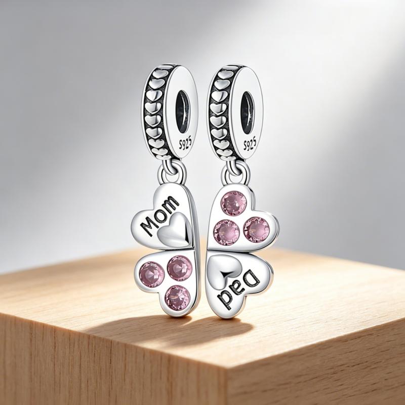 925 Silver Family Creative Charms Pendant For Women Fit Bracelet DIY Birthday Party Jewelry Gifts