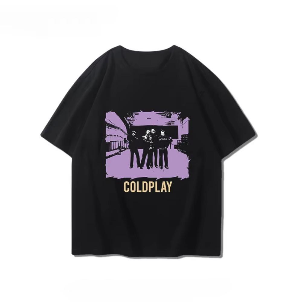Coldplay Short Sleeve Boys & Girls Summer London Alternative Rock Boys & Girls Printed Casual Graphic  T-shirt