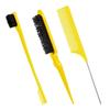 3Pcs New for Edge Back Rat Tail Comb Grooming Bristle Hair Brush Teasing Brush Slick Brush Set