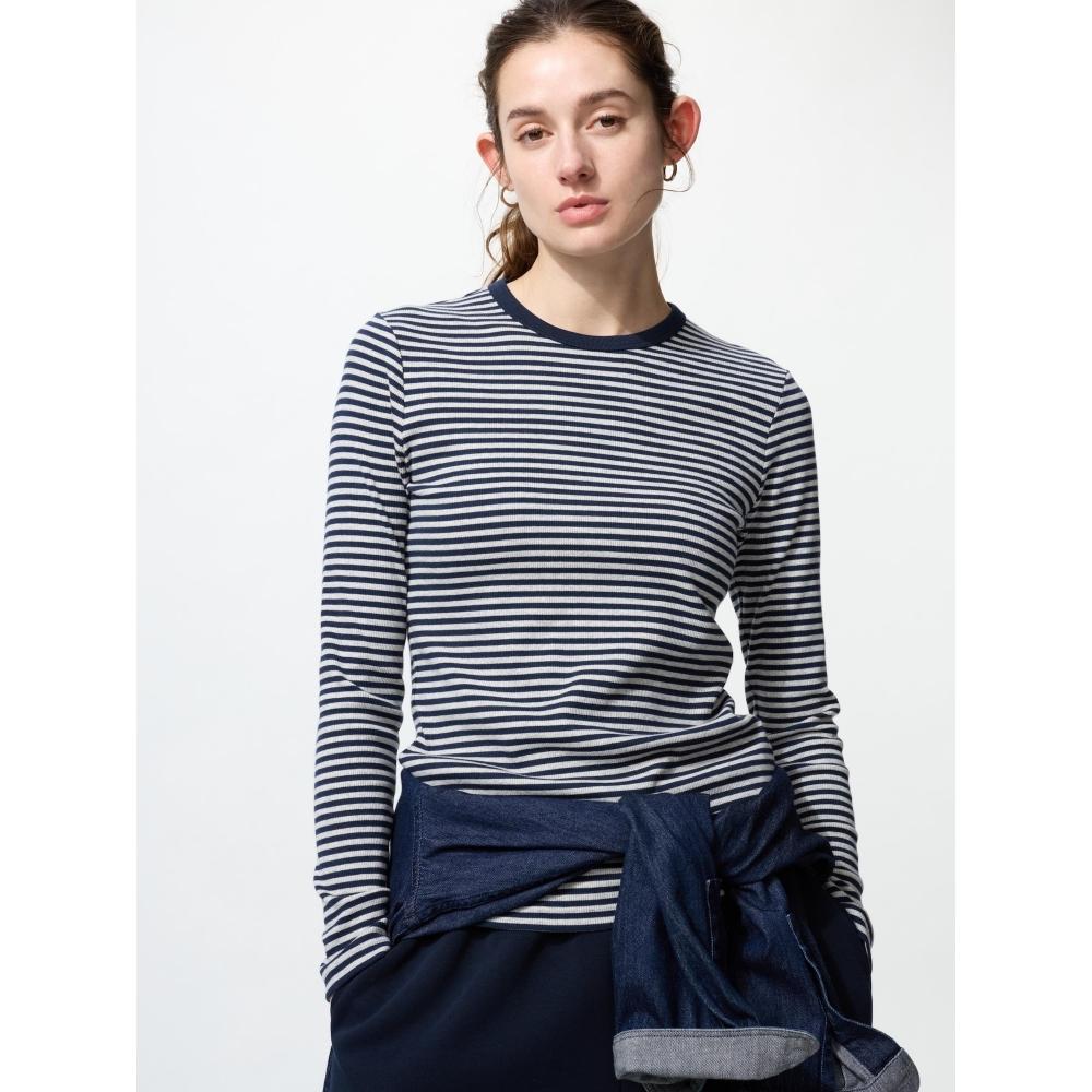 

Uniqlo SofT Rib T Long Sleeve 69 NAVY/3XL