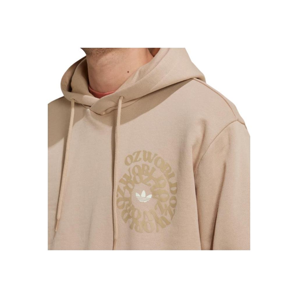 adidas Graphic Ozworld Hoodie Magic Beige Men Streetwear HL9252