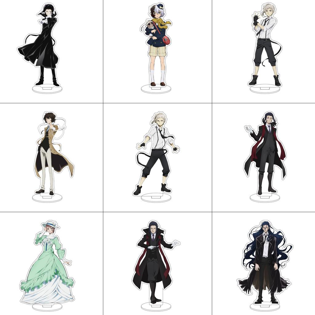16CM Anime Cosplay Acrylic Stand Ornaments Edogawa Rampo Kunikida Doppo Dazai Osamu Figure Stand Halloween Christmas Gifts