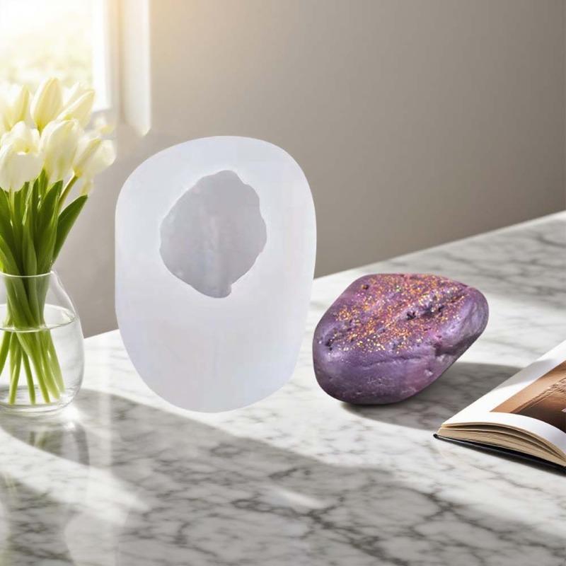 2Pcs New 3D Irregular Stone Silicone Candle Mold Special Scented Candle Mold Wax Melt Molds for Candle Making Crystal Resin