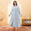 Indonesia Cross-Border New Middle East Fashion Elegant Pullover Dubai Robe Sequin Embroidered Formal Dress Dress Dress