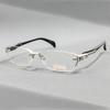For Male Stylish Male's Reading Eyewear Rimless Design Presbyopic Eyewear Blue Light Blocking Alloy Metal Frame