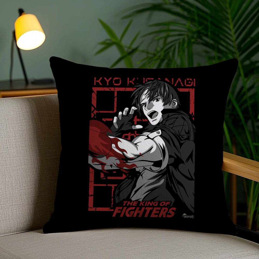 K-KOF The King of F-Fighter Pillow Case Office Sofa Dorm Chair Back Short Plush Double-sided Printing Home  Cushion Cover