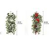 Faux Flower Artificial Eucalyptus Leaves Wall-Mounted Hanging Ornament  Christmas Festive