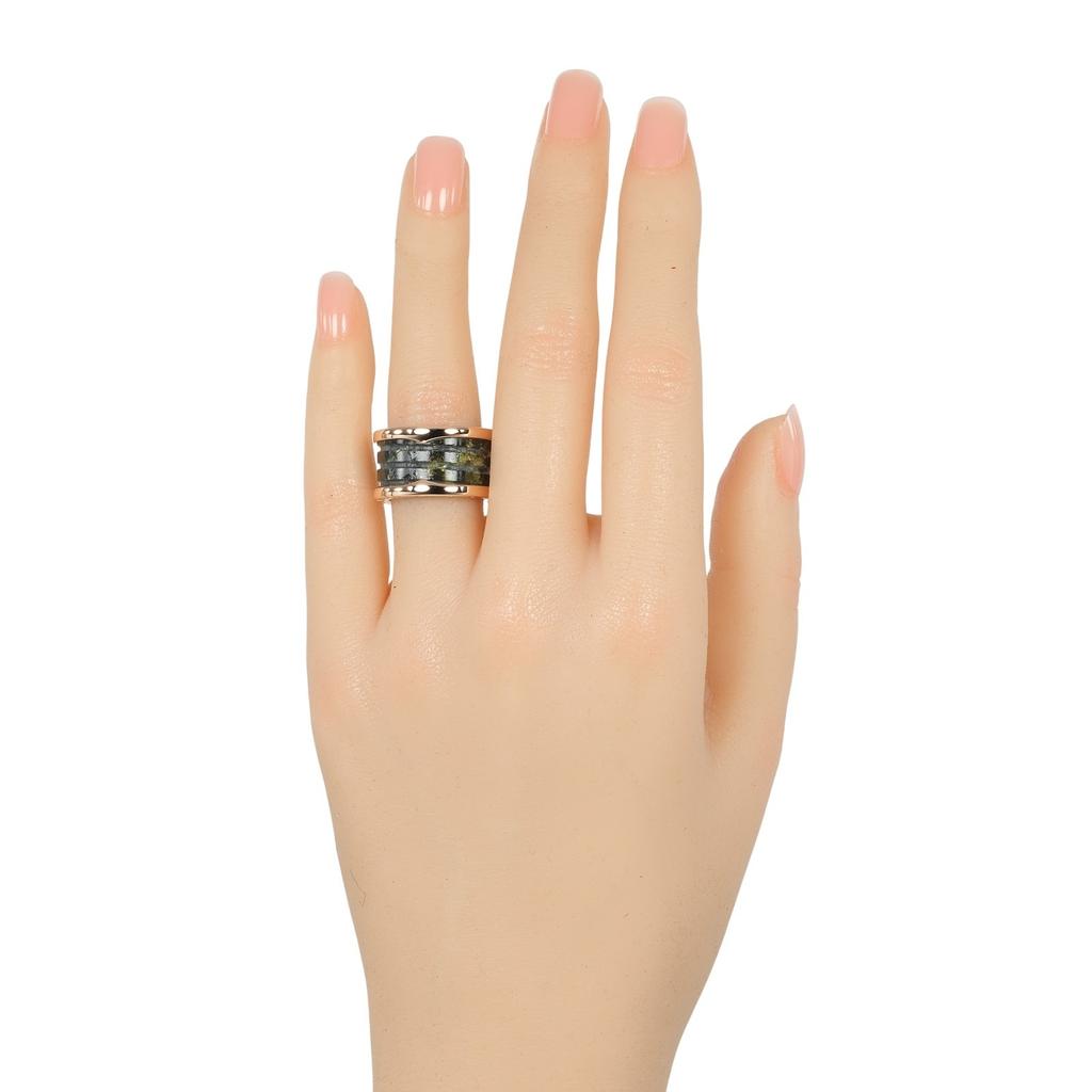 BVLGARI B-zero1 4-band Bowenite Ring Be zero one K18 Pink Gold #6.0(US Size) 6.5g Women Used