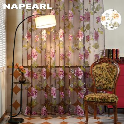 1 buc. Modernă, la modă, retro, bujor, imprimat, perdea transparentă pentru fereastră transparentă pentru sufragerie dormitor decor acasă