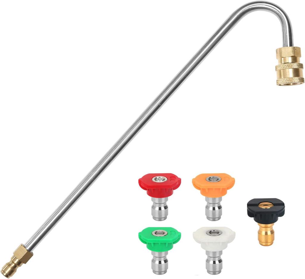 Pressure Washer Gutter Cleaner Attachment, Pressure Power Washer Gutter Cleaning, 4000 PSI, 13 Inch, 1/4 Quick Connect
