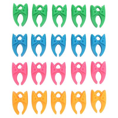 20 Pezzi 4 Colori Clip Porta Bobina Cucito Ricamo Silicone Anti Sfilacciamento Filo Fissaggio Bobina