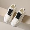Fashion Platform Sports Board Shoes Women's 2025 Spring and Autumn New Versatile Round Head Little White Shoes Keep Warm and Increase Height Women's B