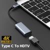 4K USB 3.1 Male To HDMI Female Adapter Type C To HDTV Converter Cable for Laptop Tablet MacBook Pro Air Chromebook