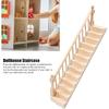 Doll House Stairs, Miniature Stairs 1/12 Scale, Glossy Rounded Corners Birch Material, Make Your Dollhouse Vivid, DIY Stairway Accessory Model,