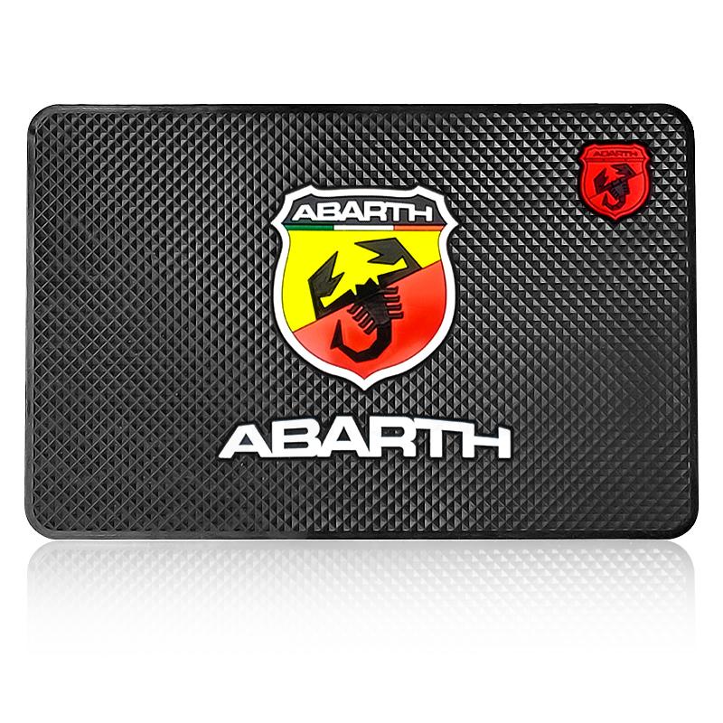 Car Emblem Anti Slip Pad Phone Holder Non-Slip Mat Car Stlying for FIAT Abbas Abarth 500 Panda Bravo Punto Tipo Linea Ducato Freemont