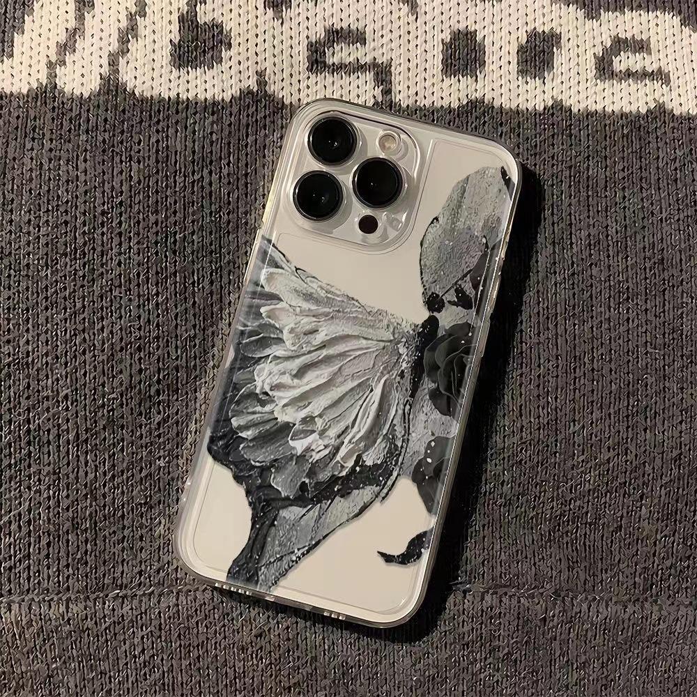 A Butterfly iPhone16Pro Mobile Phone Case 13Promax Transparent Xs/xr Apple 14 New 7/8p