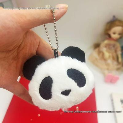 Niedlicher Großer Weißer Panda Plüschanhänger - Cartoon Brosche & DIY Rucksackdekoration