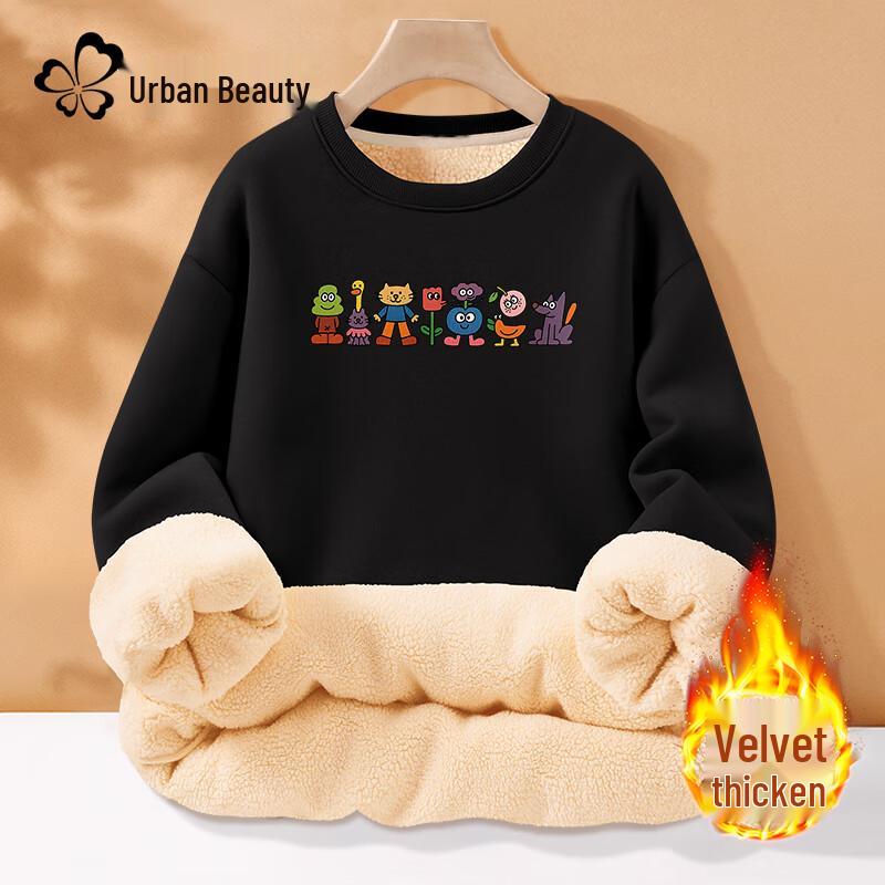 

Women s 2025 Winter Fleece-Lined Sweatshirt XL
