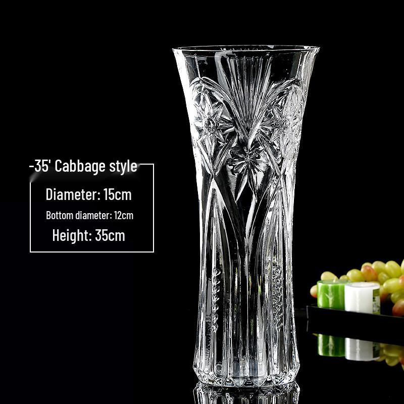Очень большая прозрачная стеклянная ваза для напольных цветочных композиций, украшения для гостиной, бамбук лаки, сухие или свежие цветы