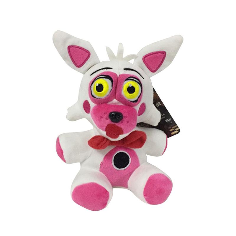 18cm FNAF wypchane pluszowe zabawki Freddy fazbear niedźwiedź Foxy królik Bonnie Chica Peluche Juguetes 5 nocy w Freddy pluszowe zabawki prezenty
