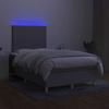 Maison Exclusive - Sommier à lattes de lit et matelas et LED Gris clair 120x200 cm