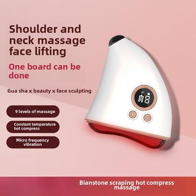 Massagegerät Elektrische Heizung Gesichtsschabbrett Massagegerät Stein Reiben Bauchinstrument Schönheitsinstrument Ganzer Körper