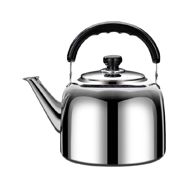 Convenient Stovetop Whistling Teas Kettle with Heat Resistant Handle Metal Teapot Water Boiler for Office and Dorm Use