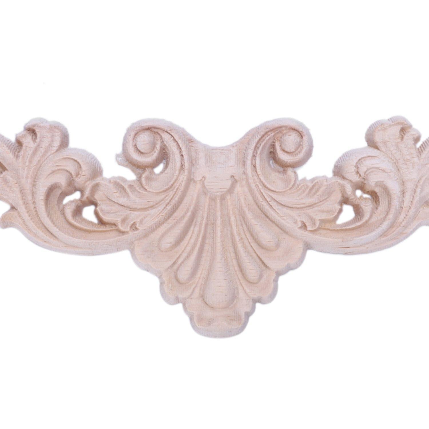 

BHBL Wood Carved Corner Onlay Applique Frame Decor Furniture Craft Unpainted Type:20*5cm China Mainland