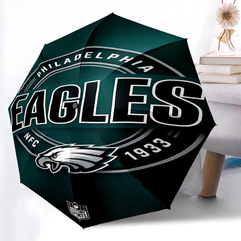 Printed Philadelphia Eagles LOGOPrinted Folding Umbrella,Outdoor,Leisure,And Travel Umbrella,Durable Umbrella Fabric,Birthday And Holiday Gift