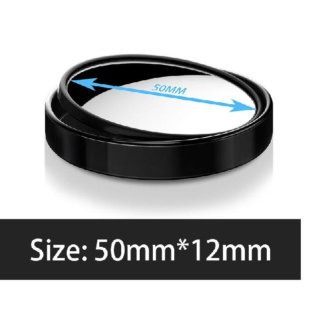 2Pcs 360 Degree Adjustable Round Frame Convex Blind Spot Mirror Safety Driving Wide-angle Clear Rearview Mirror Auto