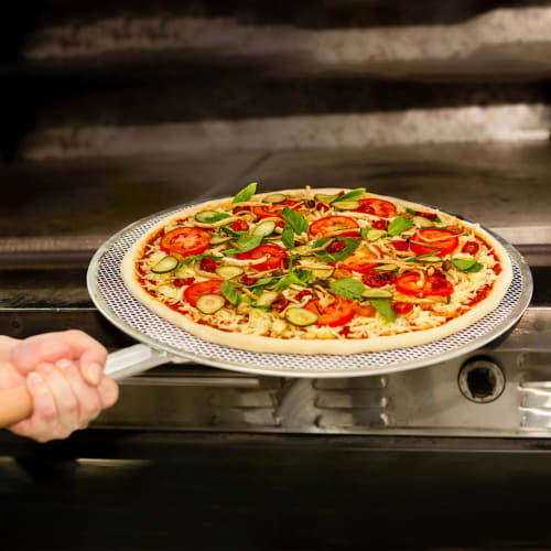 DECHOUS Pizza Screen, Pizza Pan, Pizza Grill, 11-inch Aluminum Mesh Pizza Tray with Holes for Home, Kitchen, and Restaurant Use