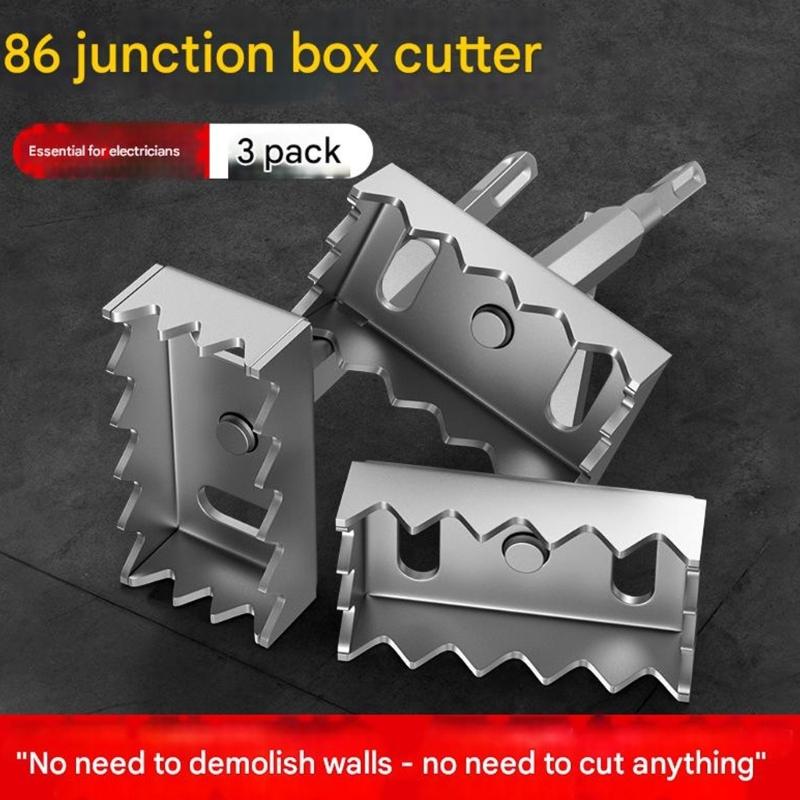Professional Electrical Box Cutout Cutter For Precise Flush Mount Installations Suitable With Power Drills And Solid Alloy Design