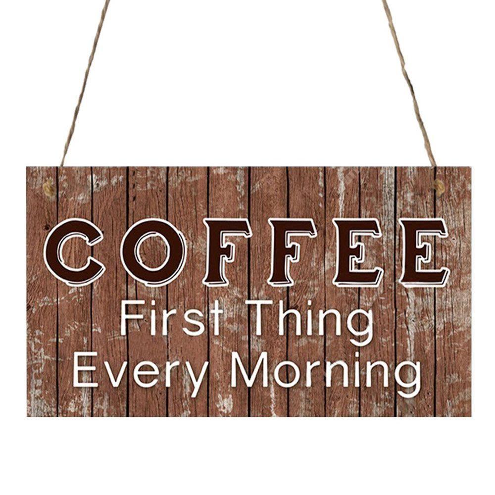 Coffee Sign Door Sign Reminder Signs Door Plate Convenient to Use Door Hanger  Cafe