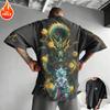 Dragon Ball Stampa di Goku Dall'Anime per Uomo Come Super Saiyan Stile Harajuku Retro Estivo Ampia Vestibilità per