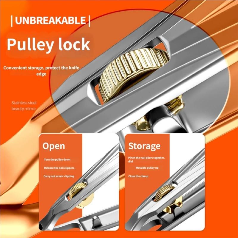 Professional Steel Toenail Cutter With Smooth Sliding Mechanism Nail File For Easy Grooming Quick Nail Shaping Tool