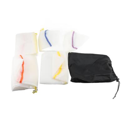 5Pcs 5 Gallon Mesh Filter Bag with Pressing Screen Nylon Breathable Built In Label Food Strainer Filter Bag for Soybean