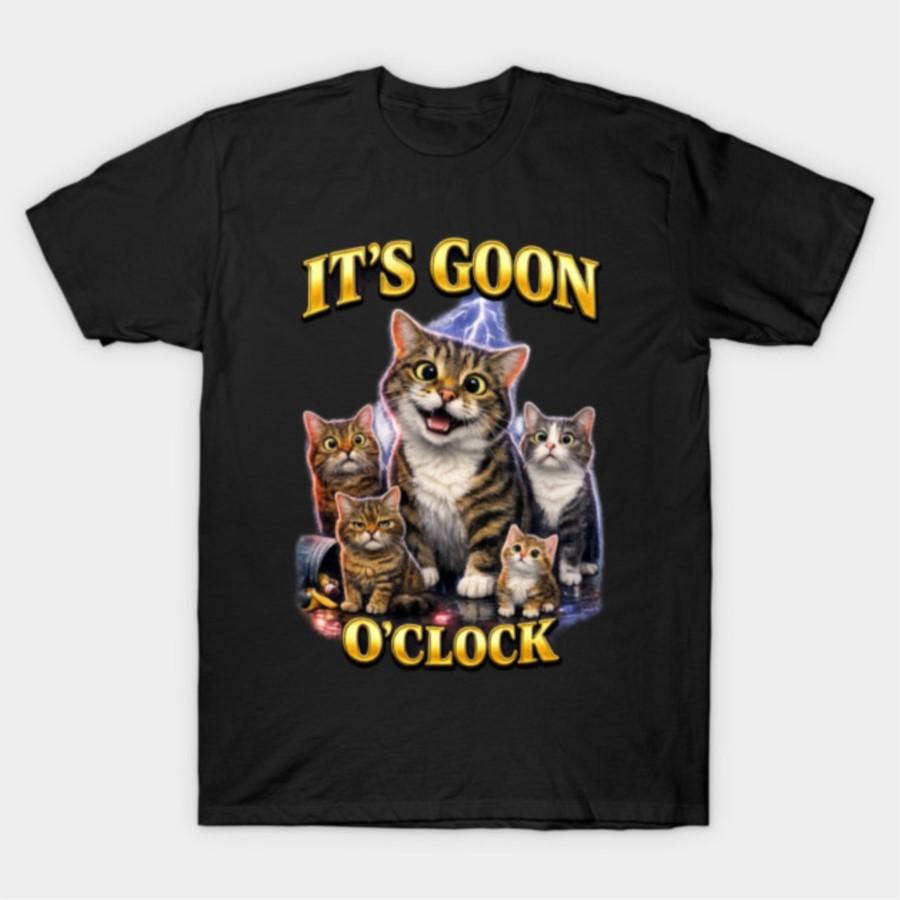 

It s Goon O clock T-shirt For Men Women 100% Cotton T Shirts Short Sleeve Tops 0323-4 - Men s Summer Cotton Graphic Tee S разноцветный