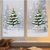 Green Snowflake Christmas Tree Decorations, Electrostatic Glass Doors, Atmosphere Stickers, Festive Scene Window Decorations