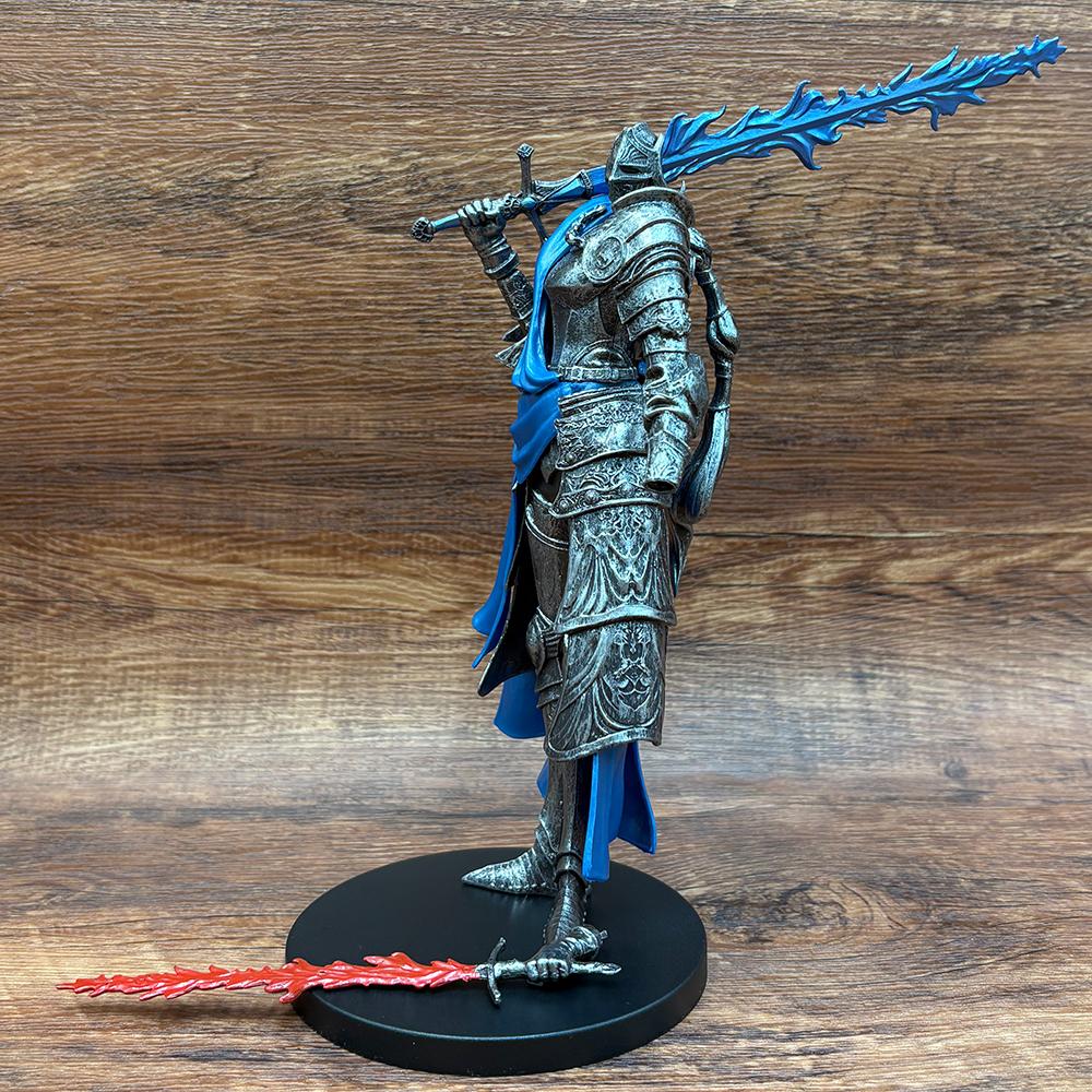 Rellana Twin Moon Knight Actionfigur Messemo'S Svärd, Fullmåne Drottning Med Rött Svärd Pansar Staty Skrivbordsdekoration Modell Leksak