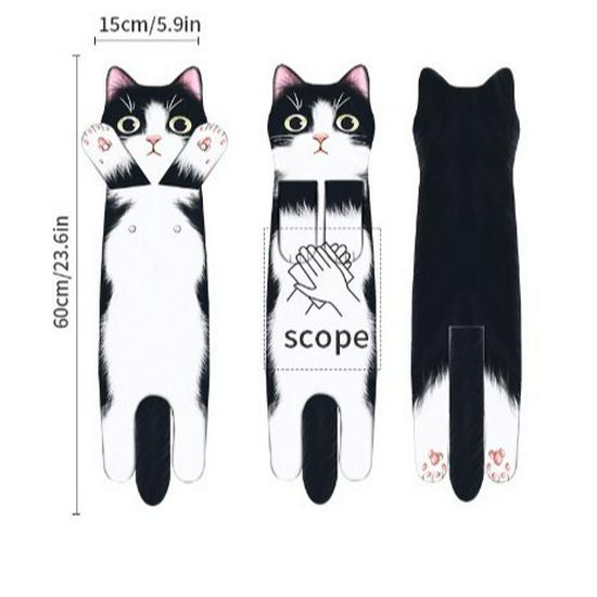 Popular Cute Cat Hand Towel - Hangable, Thick, for Kitchen and Bathroom