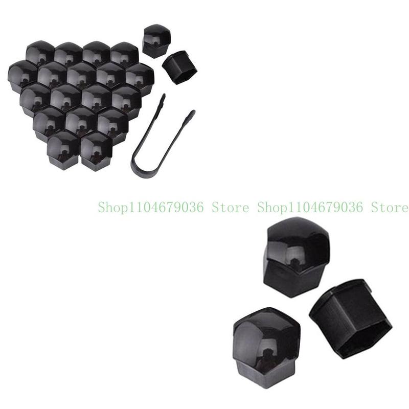 20Pcs LugCap Lug Nut Cover 17mm Car Wheel Nut Caps for Protection Covers Caps Anti-Rust Screw Cover Car Tyre Nut Bolt BK