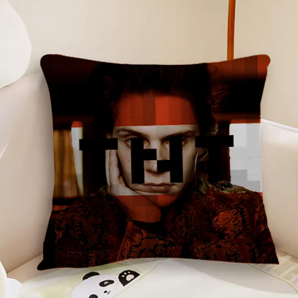 Handsome E-Evan Peters Pillow Case Cute Room Home office Decor Protective pixel Covers Without game Pillow-Insert