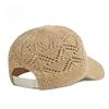 Women's Knit Baseball Cap Breathable Mesh Summer Sun Hat Hollow Out Crochet Cap Outdoor Beach Headwear