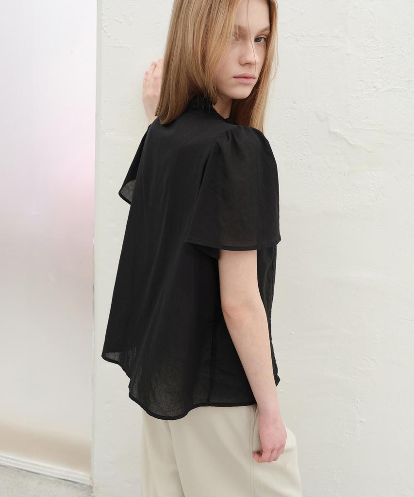 Leuba French Ruffle Blouse - Black
