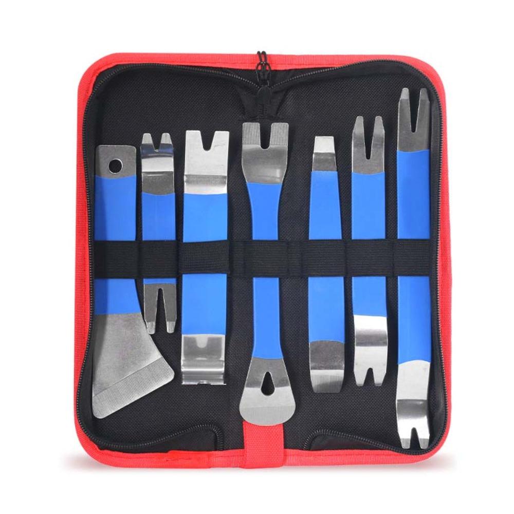 

7 шт./компл. Нескользящий съемник для автомагнитолы с сумкой для хранения, отвертка для автомобильных зажимов, инструмент для снятия автомобильных зажимов