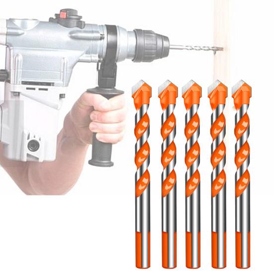 5/10Pcs Triangular Drill Bits Set Sharp Tip High Strength Hard Alloy Multifunctional Masonry Punching Drill Bits for Ceramic Tile Marble Concrete