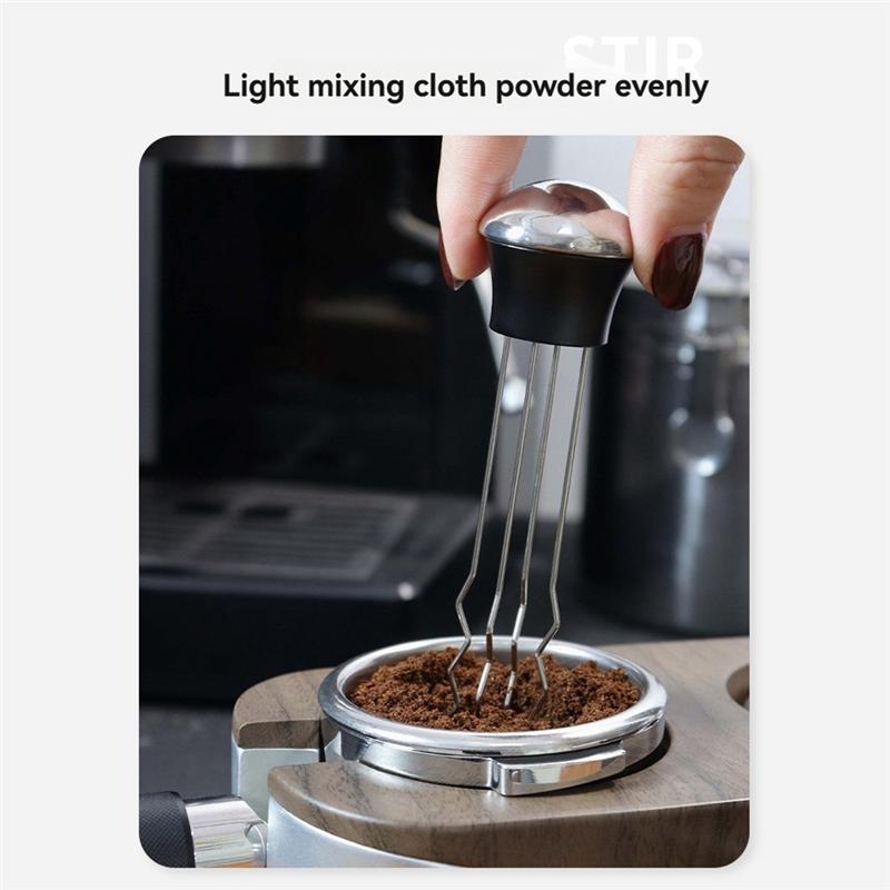 

CYCLI-Stainless Steel Coffee Powder Needle Coffee Stirrer Coffee Hand Whisk WDT Espresso Distribution Tool For Cafe Kitchen чёрный