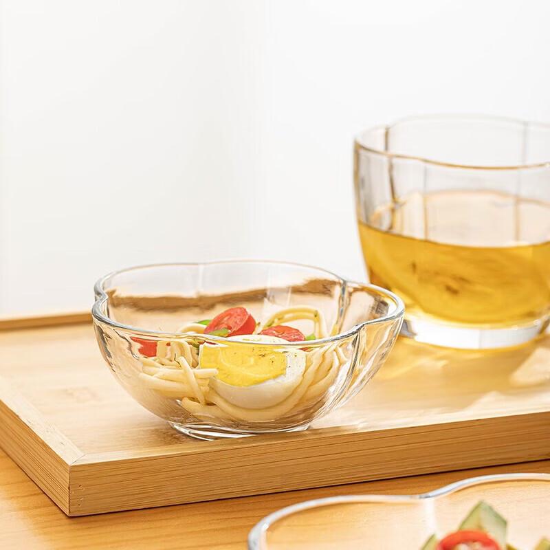 LOVWISH Nordische Wolken Glas Salatschüssel Set (2er-Pack)