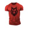 Funny 3D Wolf Pattern T Shirt For Men Summer Trend Sports Fitness Tee Fashion Oversized T-shirts Casual O-neck Short Sleeve Tops