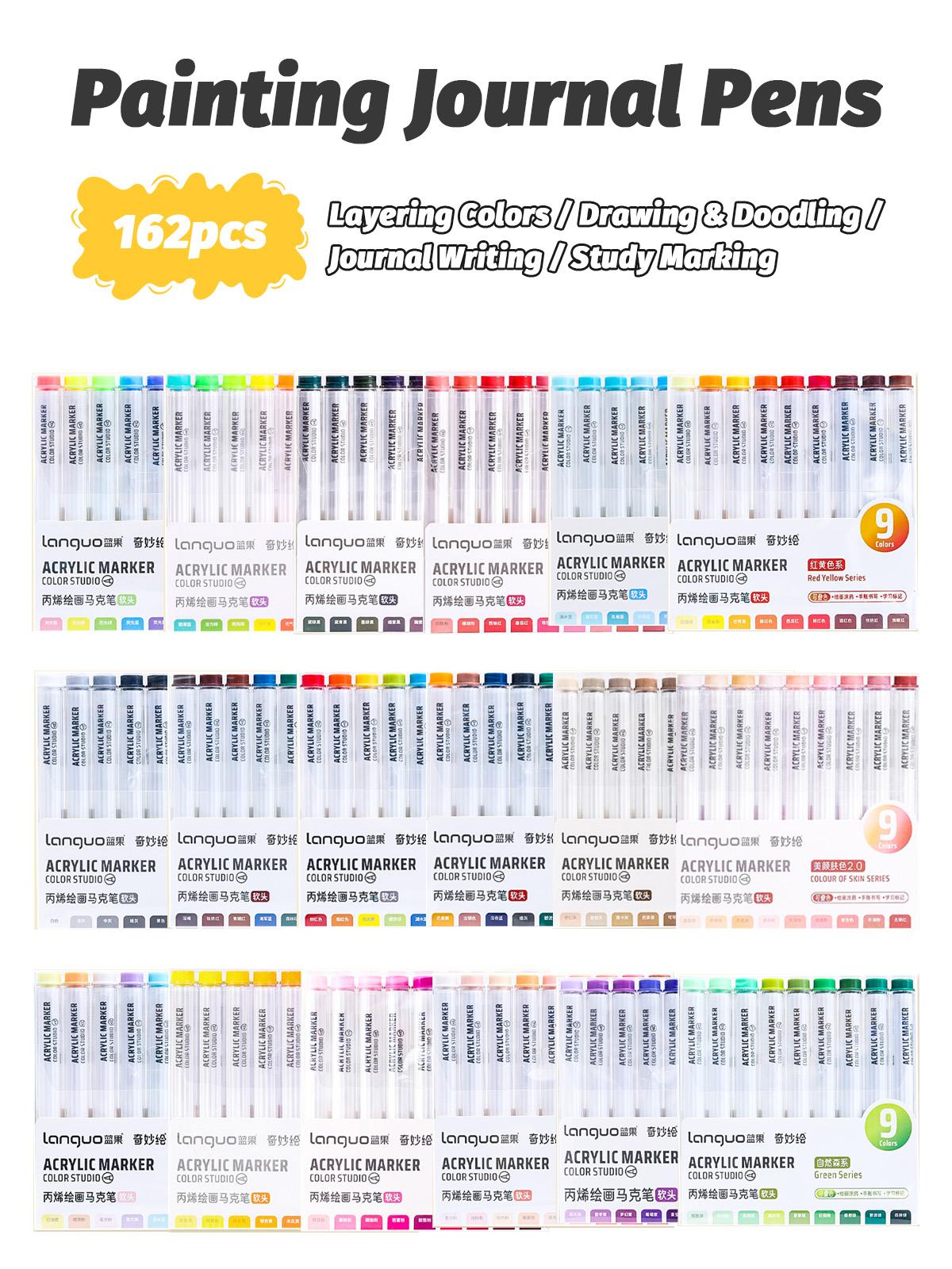 

Акриловий маркер Languo з м яким наконечником для малювання художника, швидковисихаючий, для DIY-крафтів, студентського графіті, акрилові фарби, безпечні для дітей